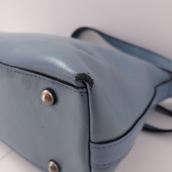 Patricia Nash Betta Crossbody Blue Zip Top Handbag Strap Medium + Dust Bag - Picture 10 of 16